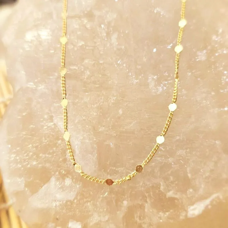 colar choker ouro bola chapada lisa