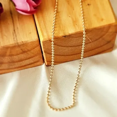 colar ouro bolinhas lisas ligadas