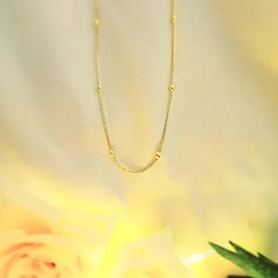 colar ouro choker bolinhas lisas espaçadas