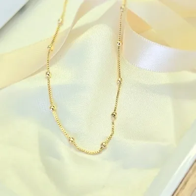 colar ouro choker bolinhas lisas espaçadas