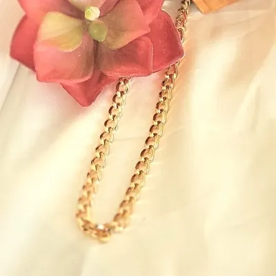 colar ouro choker elos lisos