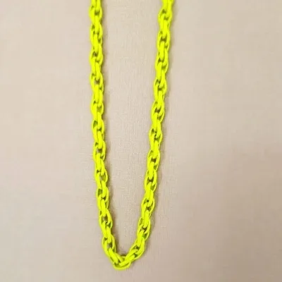 Colar ouro choker elos verde lima
