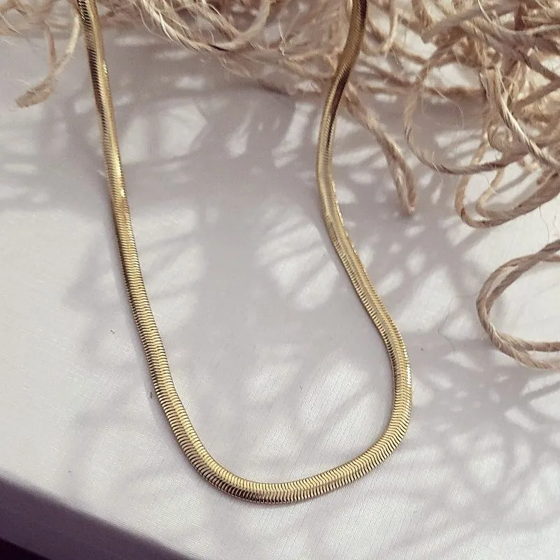 colar ouro ckoker snake 3mm