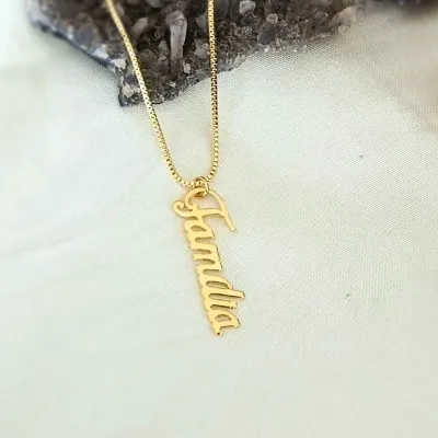 colar ouro familia liso