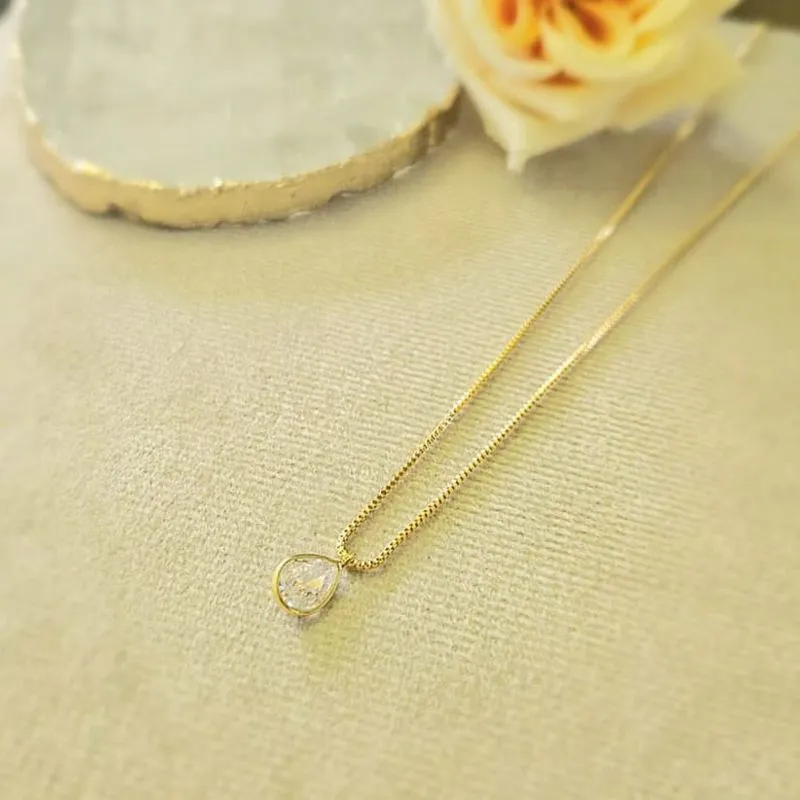 colar ouro gota ponto de luz