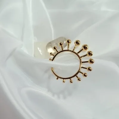 piercing ouro 1 volta com 15 colunas bolas