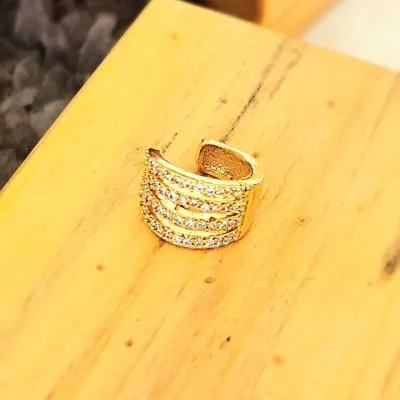 piercing ouro 4  voltas cravejadas