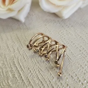 piercing ouro comprido trama pontos zirconias