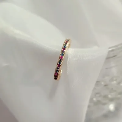 piercing ouro ear hook zirconias color