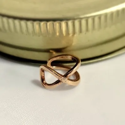 piercing ouro rose infinito liso