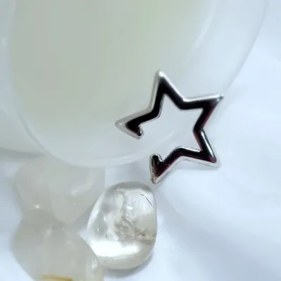 piercing rodio tubo estrela