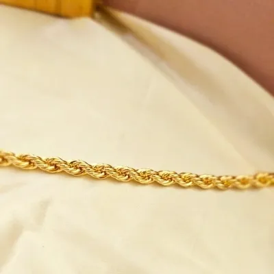 Pulseira ouro cordão baiano grosso