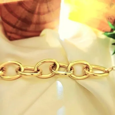 pulseira ouro fosco abs elos basico
