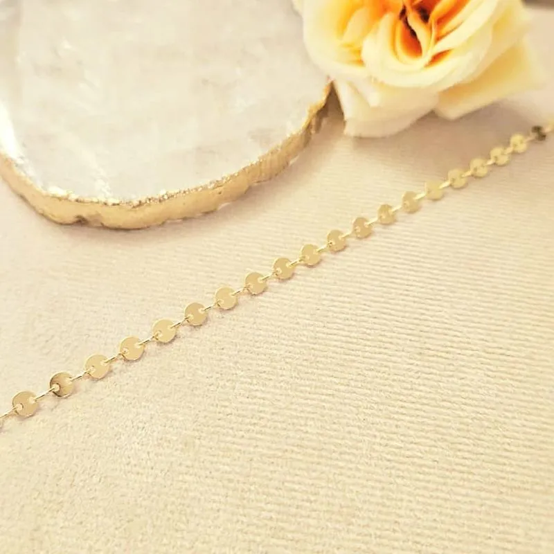 pulseira ouro plaquinhas