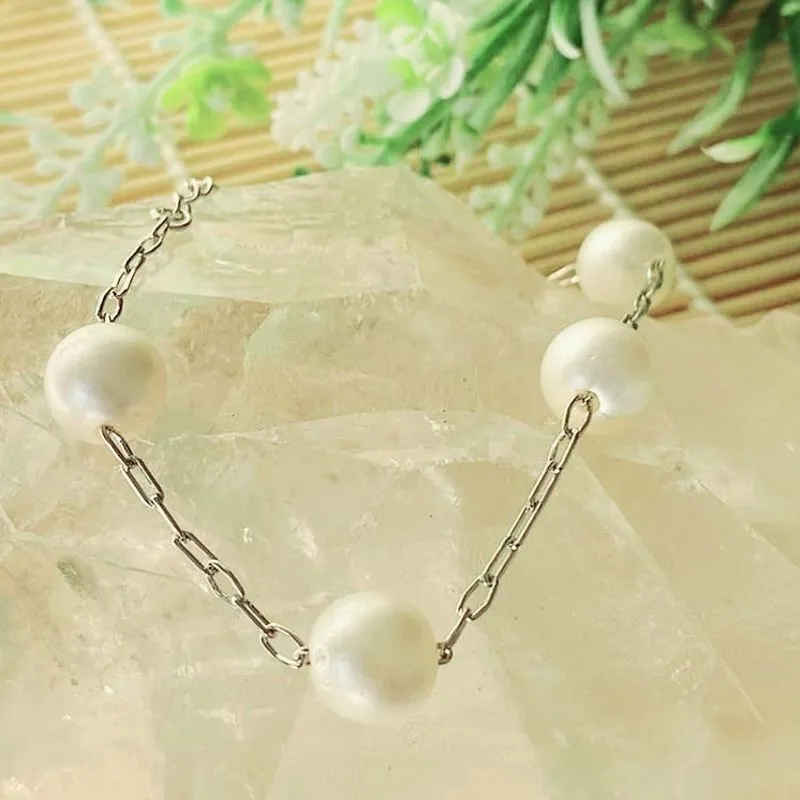 pulseira rodio com 4 perolas