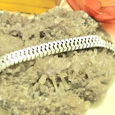 pulseira rodio escama de peixe