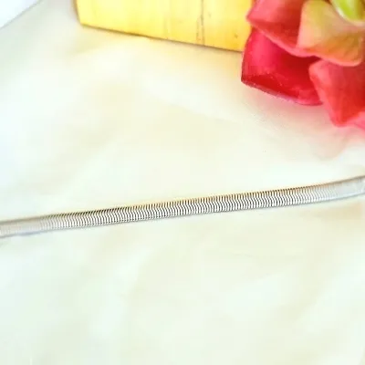 pulseira rodio malha snake lisa