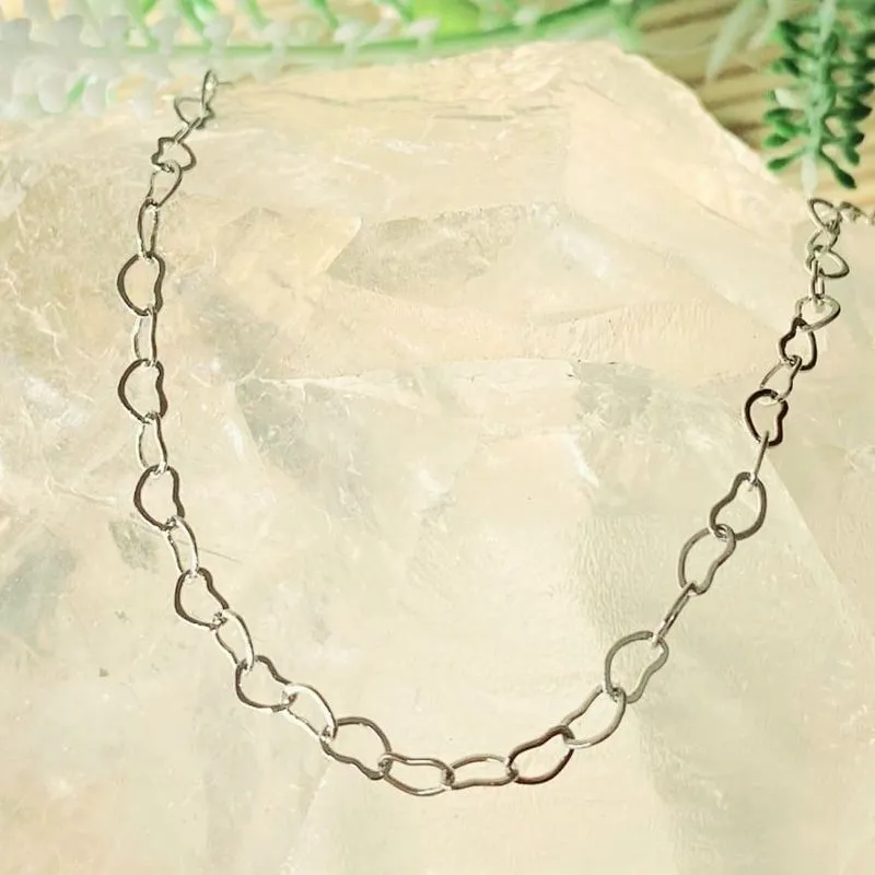 colar rodio choker corações