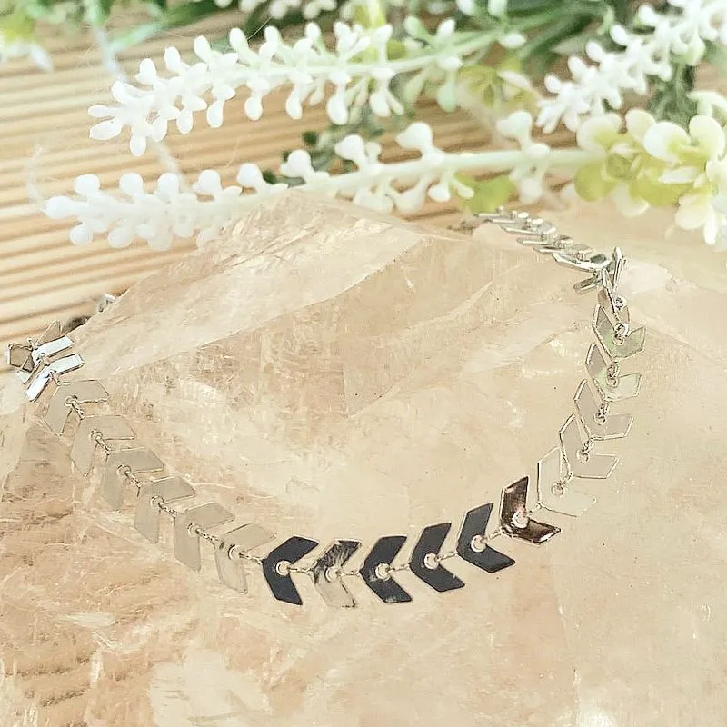 colar rodio choker escama de peixe