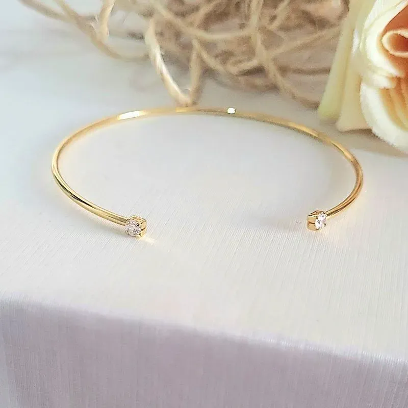 pulseira ouro bracelete ponto de luz cristal