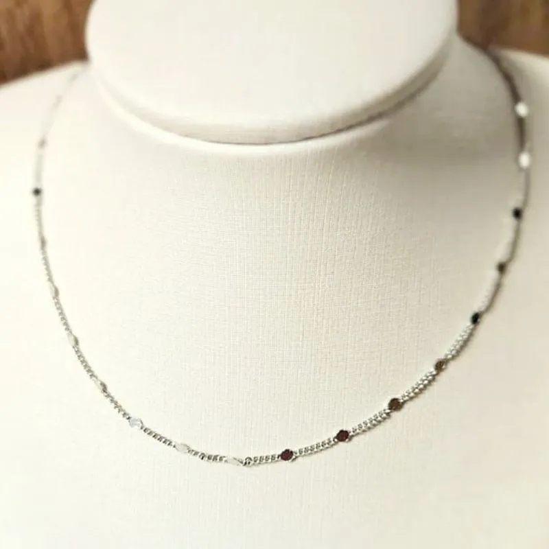 colar choker rodio bola chapada lisa