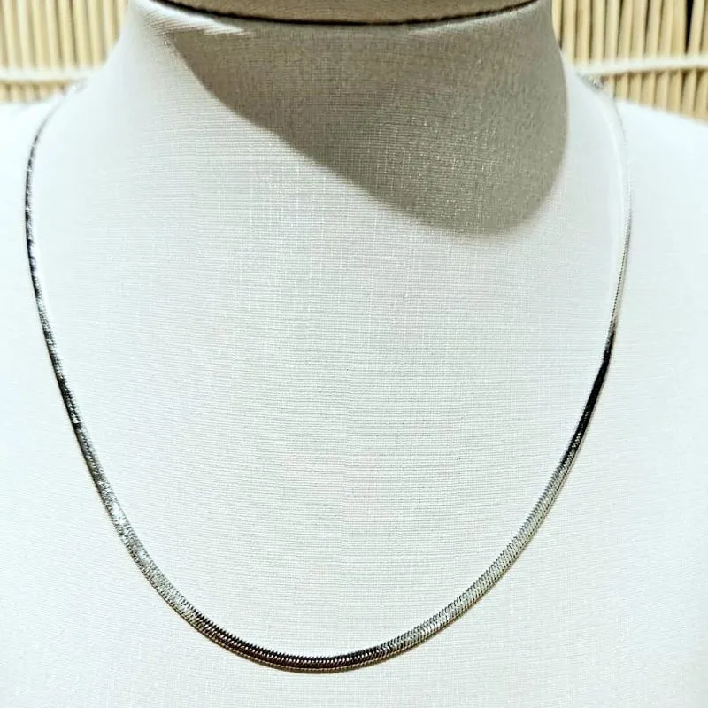 colar choker rodio fita 2mm