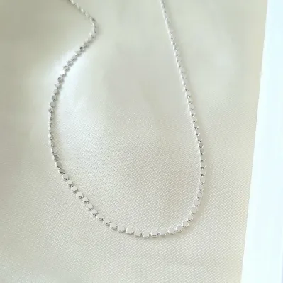 Colar rodio chapas redondas