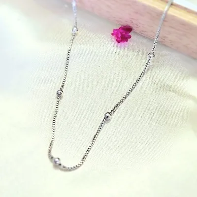 colar rodio choker bolinhas lisas espaçadas