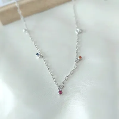 colar rodio choker micro zirconia colors