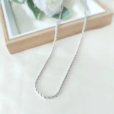Colar rodio cordão baiano fina