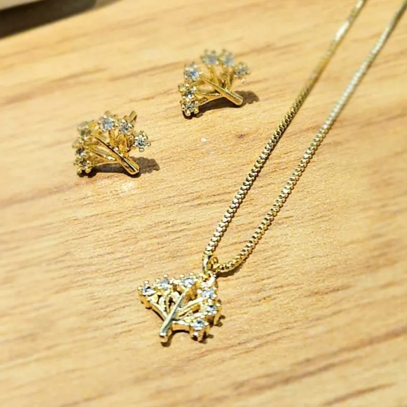 conjunto ouro arvore da vida cravejada