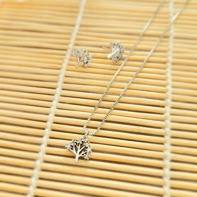 conjunto rodio arvore da vida cravejada