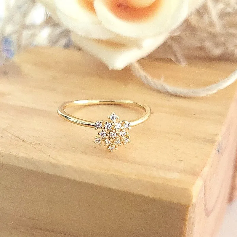 anel ouro solitário estrela cristal