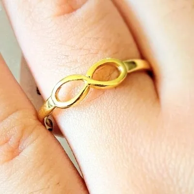 anel falange ouro infinito liso