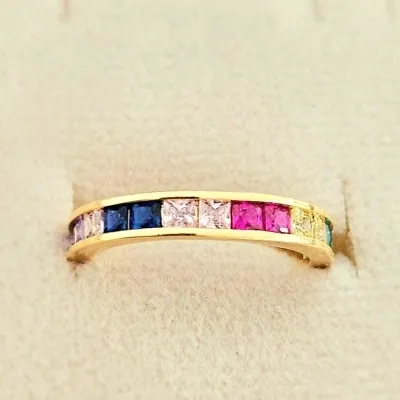 Anel ouro aparador colors regulavel