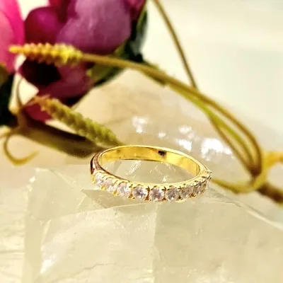 anel ouro aparador zirconias