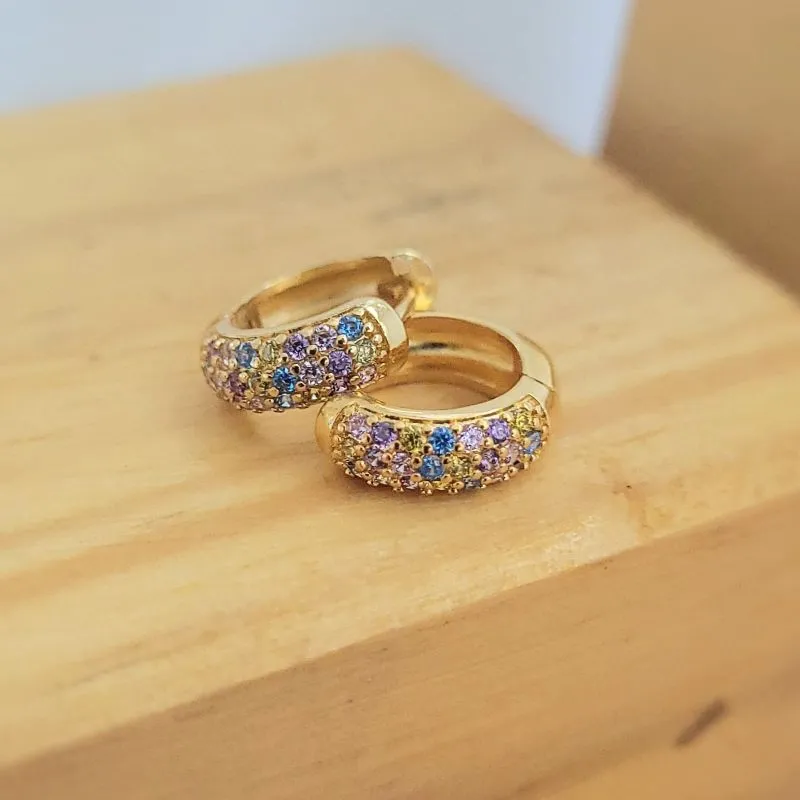 brinco ouro argola colors