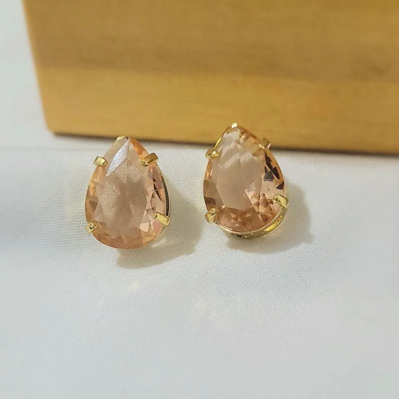 brinco ouro gota rose