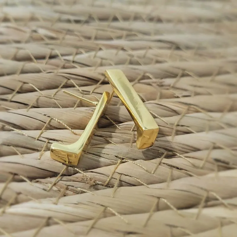 brinco ouro palito liso