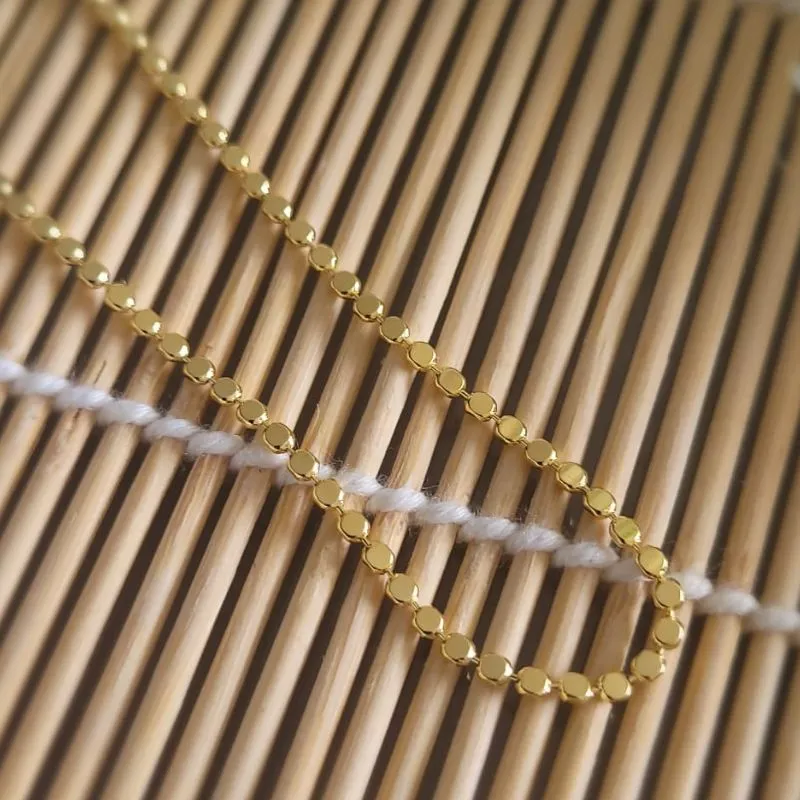 colar ouro choker bolinha chapada