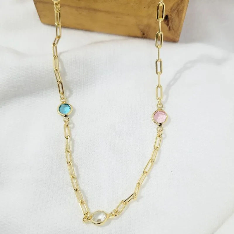 colar ouro choker cartier com pedras colors
