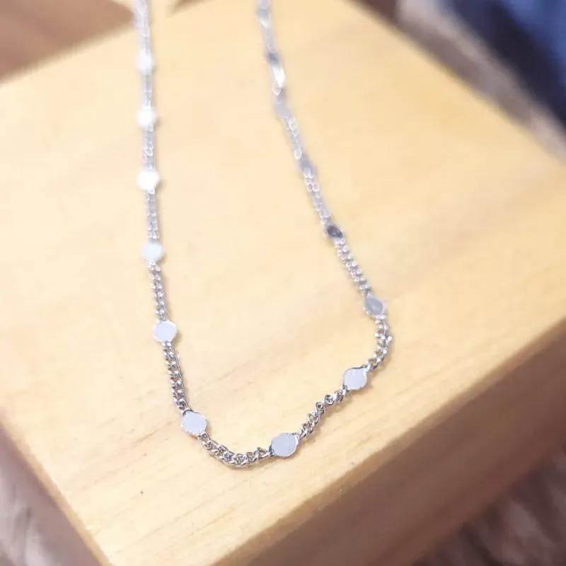 colar rodio choker bolinha chapada
