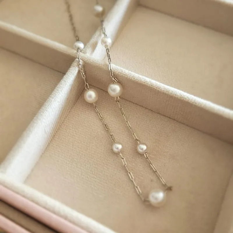 colar rodio choker perolas pequenas e perolas grandes