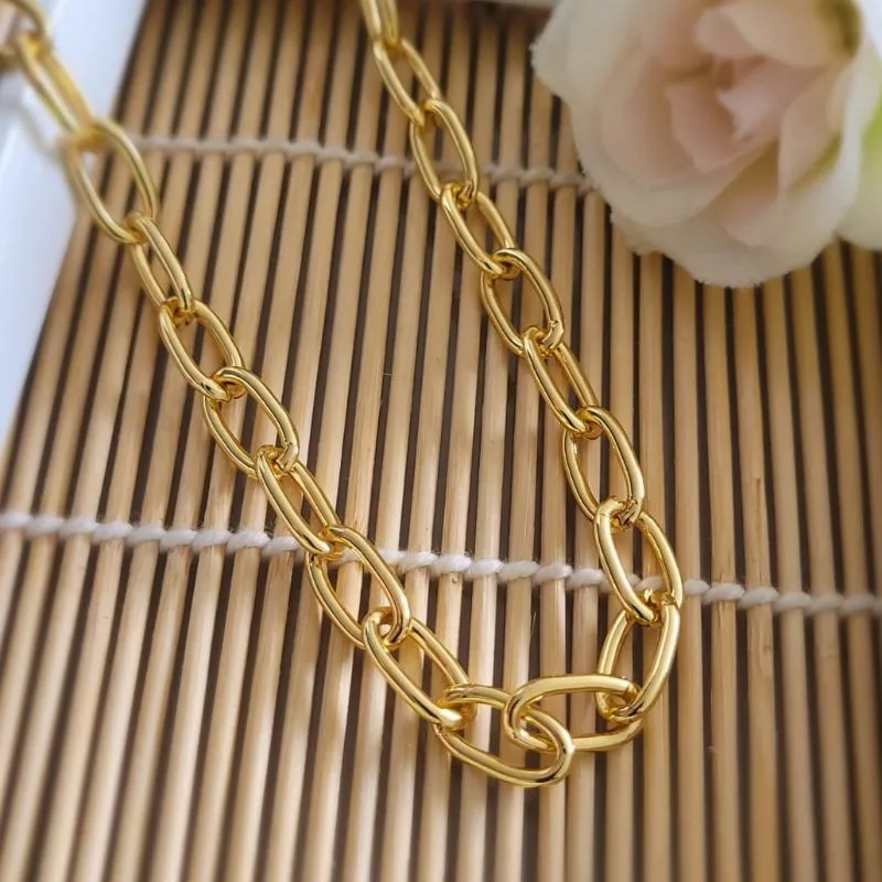 corrente ouro choker elos