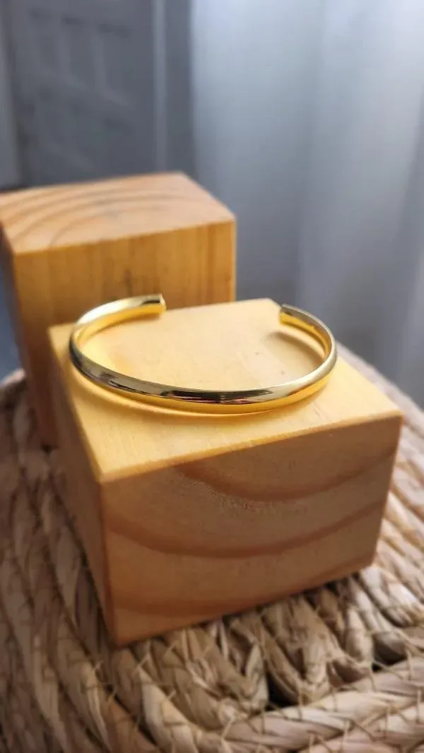 pulseira ouro bracelete liso
