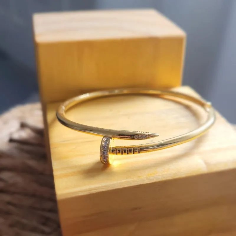 pulseira ouro bracelete prego inspiração cartier