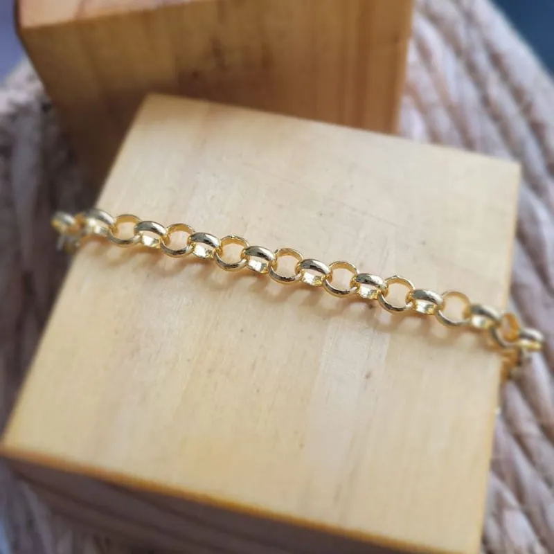 pulseira ouro elo português com fecho boia