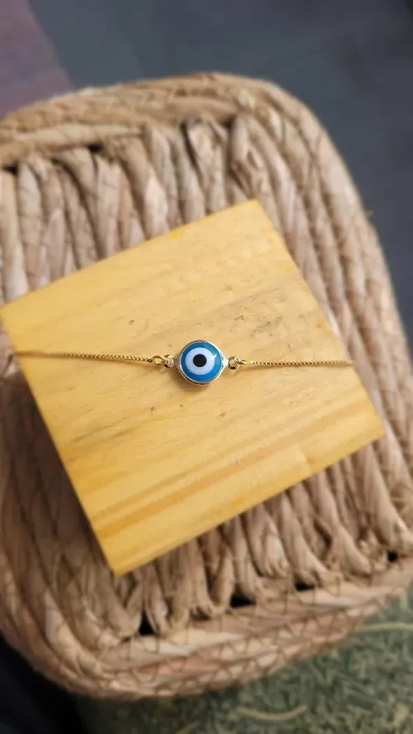 pulseira ouro olho grego