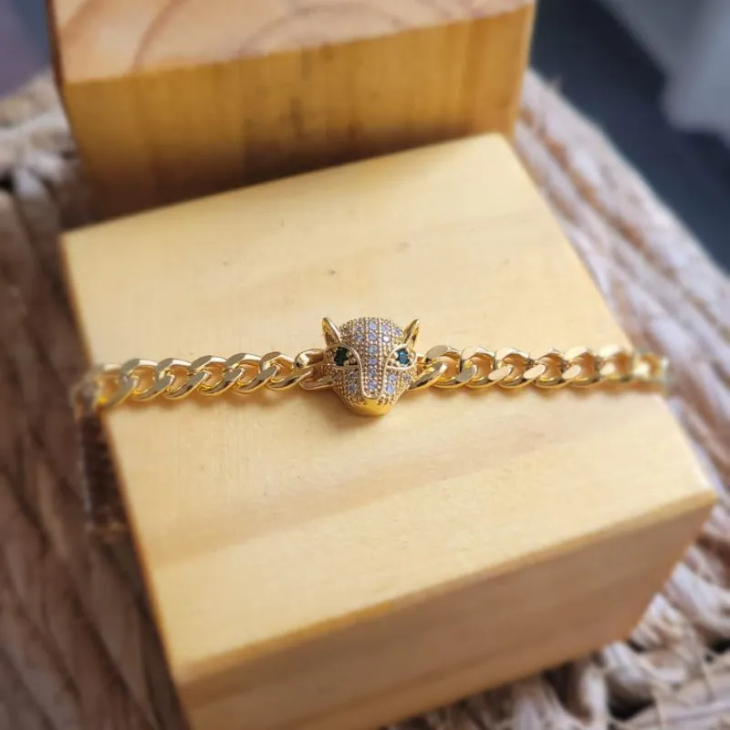 pulseira ouro tigre inspiração cartier