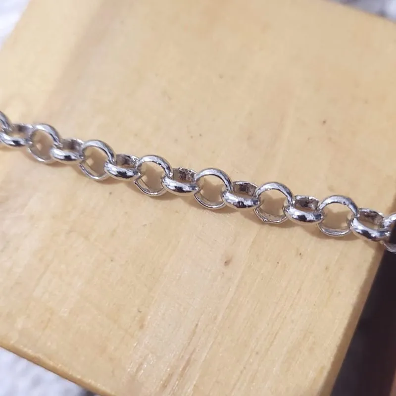 pulseira rodio elo português com fecho boia